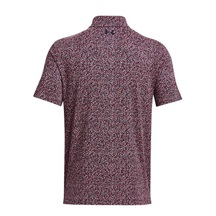 Under Armour Playoff 3.0 Printed Herren Poloshirt, dunkelblau/rot
