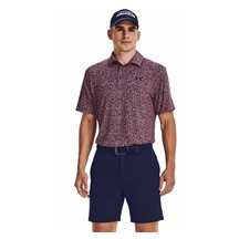 Under Armour Playoff 3.0 Printed Herren Poloshirt, dunkelblau/rot