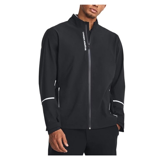 Under Armour Stormproof Cloudstrike Herrenjacke, schwarz/weiss