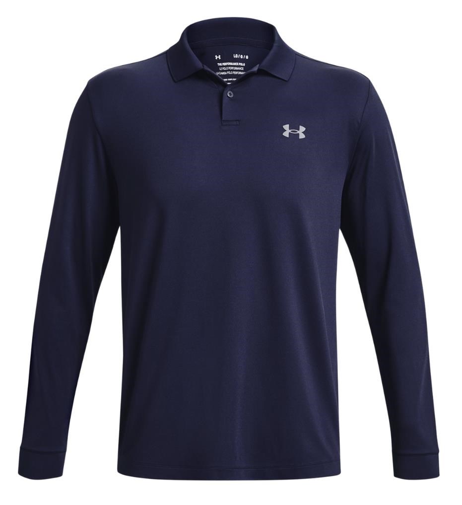 Under Armour Matchplay Herren Langarm-Poloshirt, dunkelblau