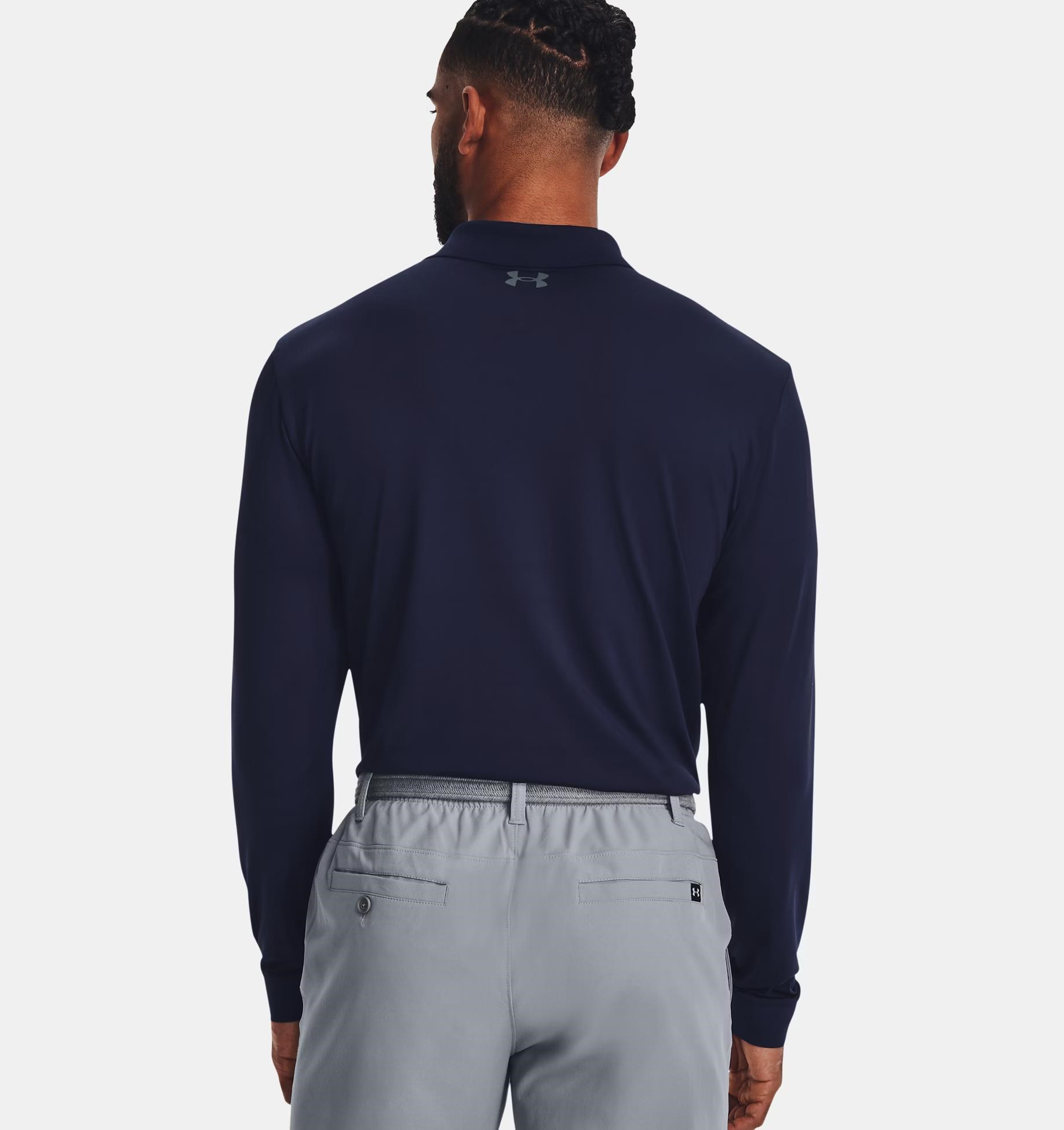 Under Armour Matchplay Herren Langarm-Poloshirt, dunkelblau