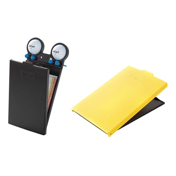 JuCad Scorekartenhalter, schwarz/gelb Abdeckungs