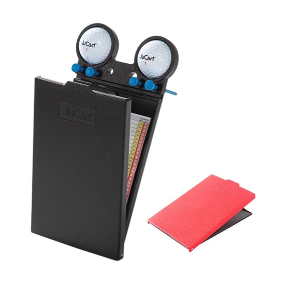 JuCad Scorekartenhalter, schwarz/rot Abdeckungs