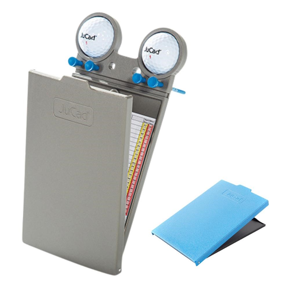 JuCad Scorekartenhalter, titanium/blau Abdeckungs