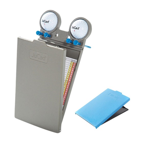 JuCad Scorekartenhalter, titanium/blau Abdeckungs
