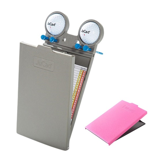 JuCad Scorekartenhalter, titanium/rosa Abdeckungs