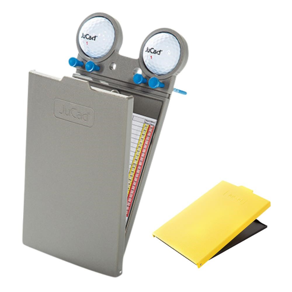 JuCad Scorekartenhalter, titanium/gelb Abdeckungs