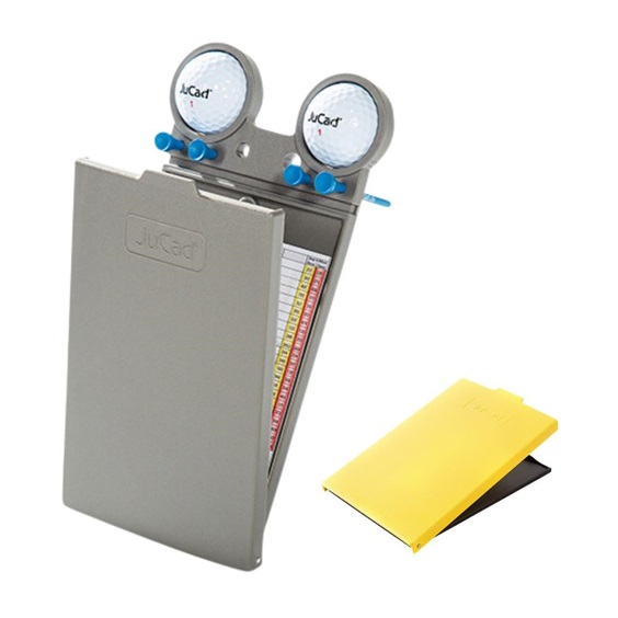 JuCad Scorekartenhalter, titanium/gelb Abdeckungs