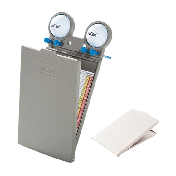 JuCad Scorekartenhalter, titanium/weiss Abdeckungs