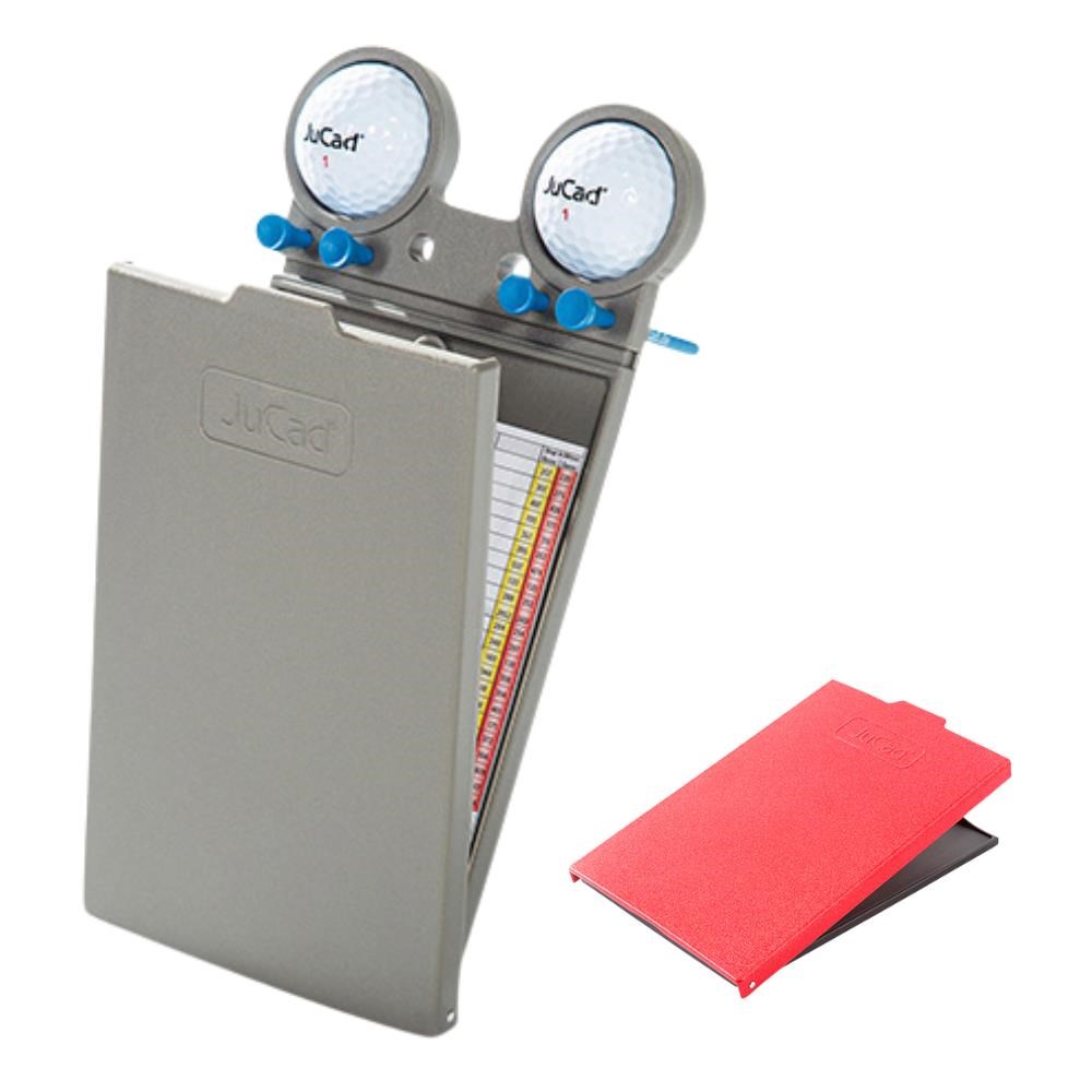 JuCad Scorekartenhalter, titanium/rot Abdeckungs