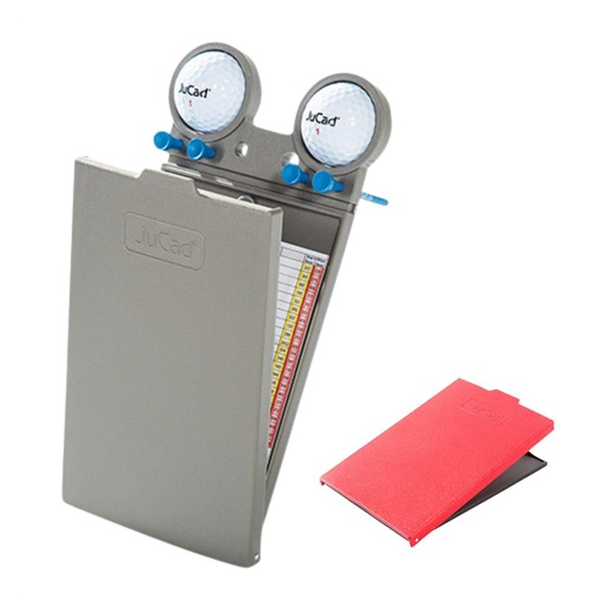 JuCad Scorekartenhalter, titanium/rot Abdeckungs