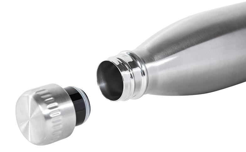 JuCad Stainless Steel Isolierflasche, Edelstahl