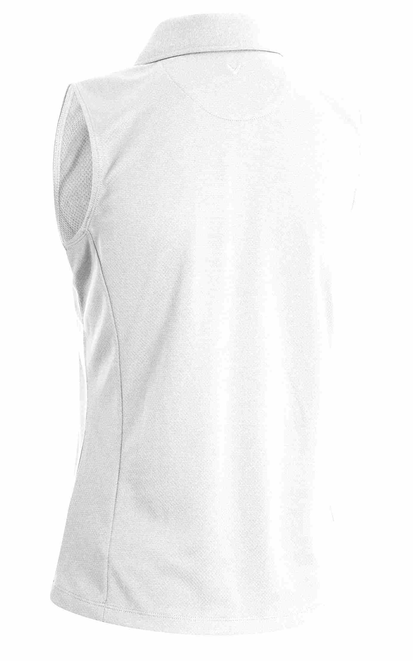 Callaway Sleeveless Knit Sleeveless Knit Damen Poloshirt, weiss