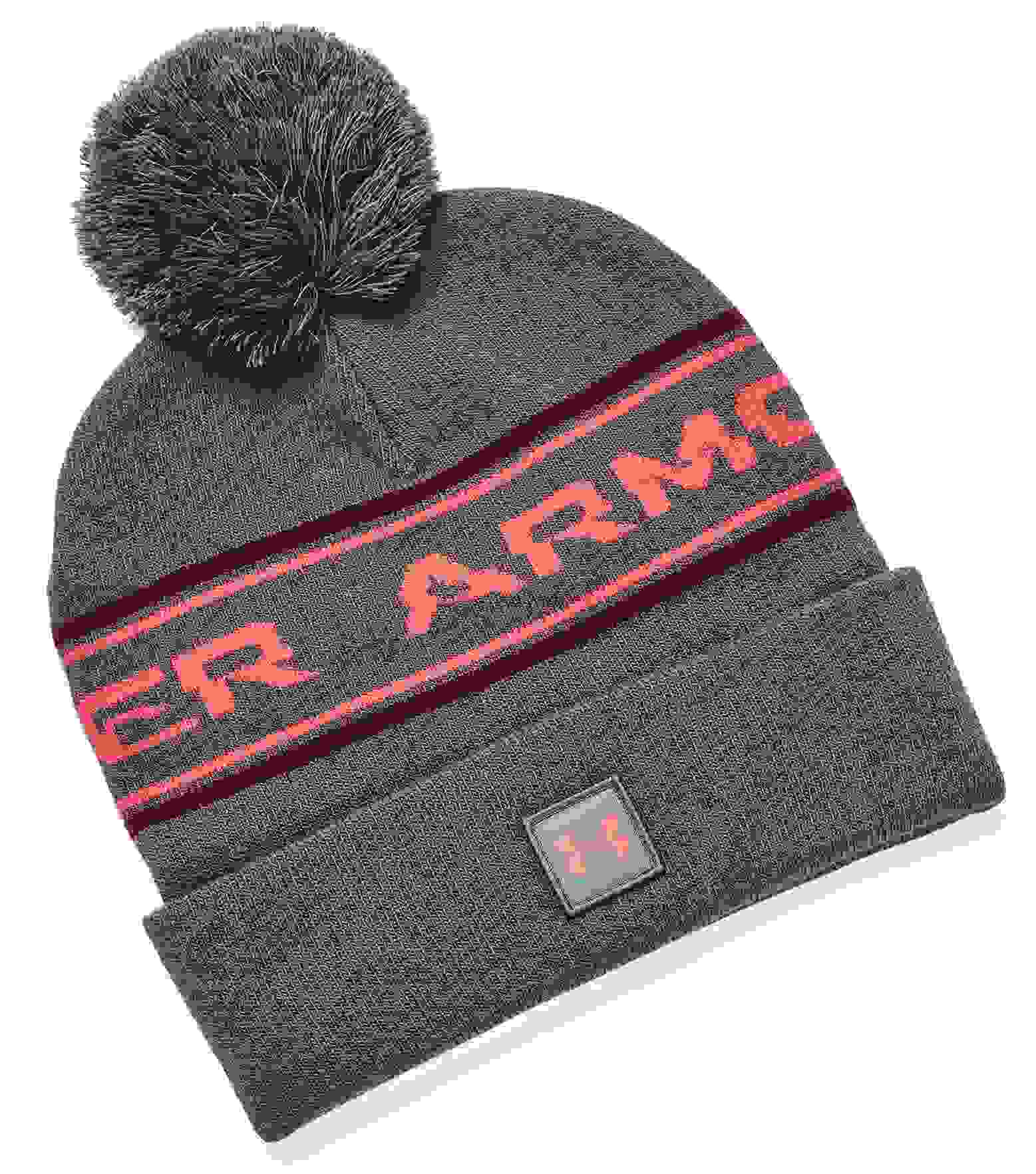 Under Armour Halftime Pom mens beanie, pitch gray/dark moon