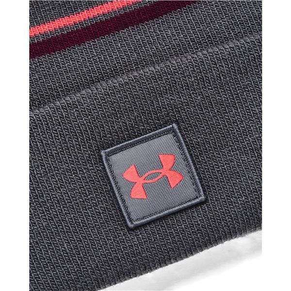 Under Armour Halftime Pom mens beanie, pitch gray/dark moon