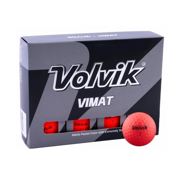 Volvik Vimat Golfbälle, rot, 12 Stk.