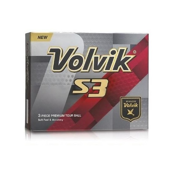 Volvik S3 Golfbälle, orange