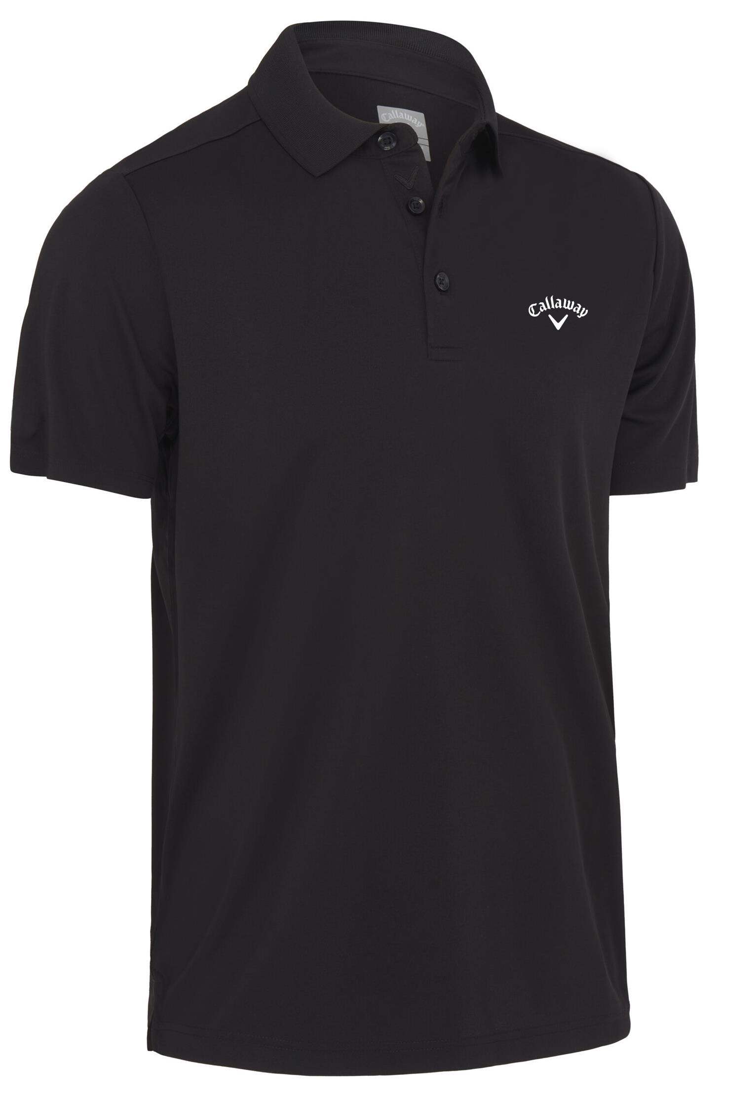 Callaway Tournament Chest Logo Herren Poloshirt, schwarz