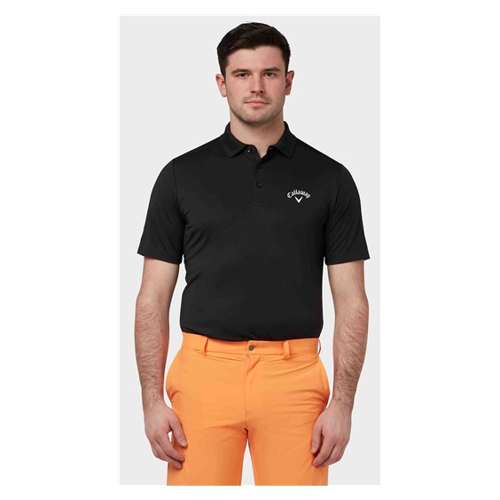 Callaway Tournament Chest Logo Herren Poloshirt, schwarz