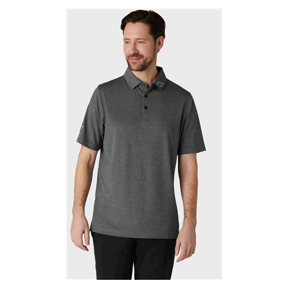 Callaway Ventilated Classic Jacquard Herren Poloshirt, schwarz