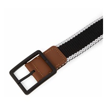 Callaway Striped Stretch Braided Herren Gürtel, schwarz/weiss