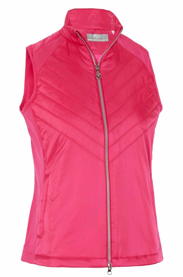 Outdoor-Weste In Rosa – ärmellos Mit Reißverschluss & Eingrifftaschen