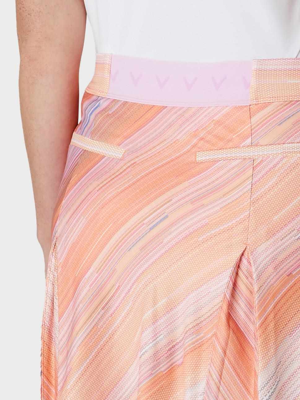 Callaway Striped Pleated 17" Golfrock, papaya