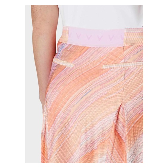 Callaway Striped Pleated 17" Golfrock, papaya