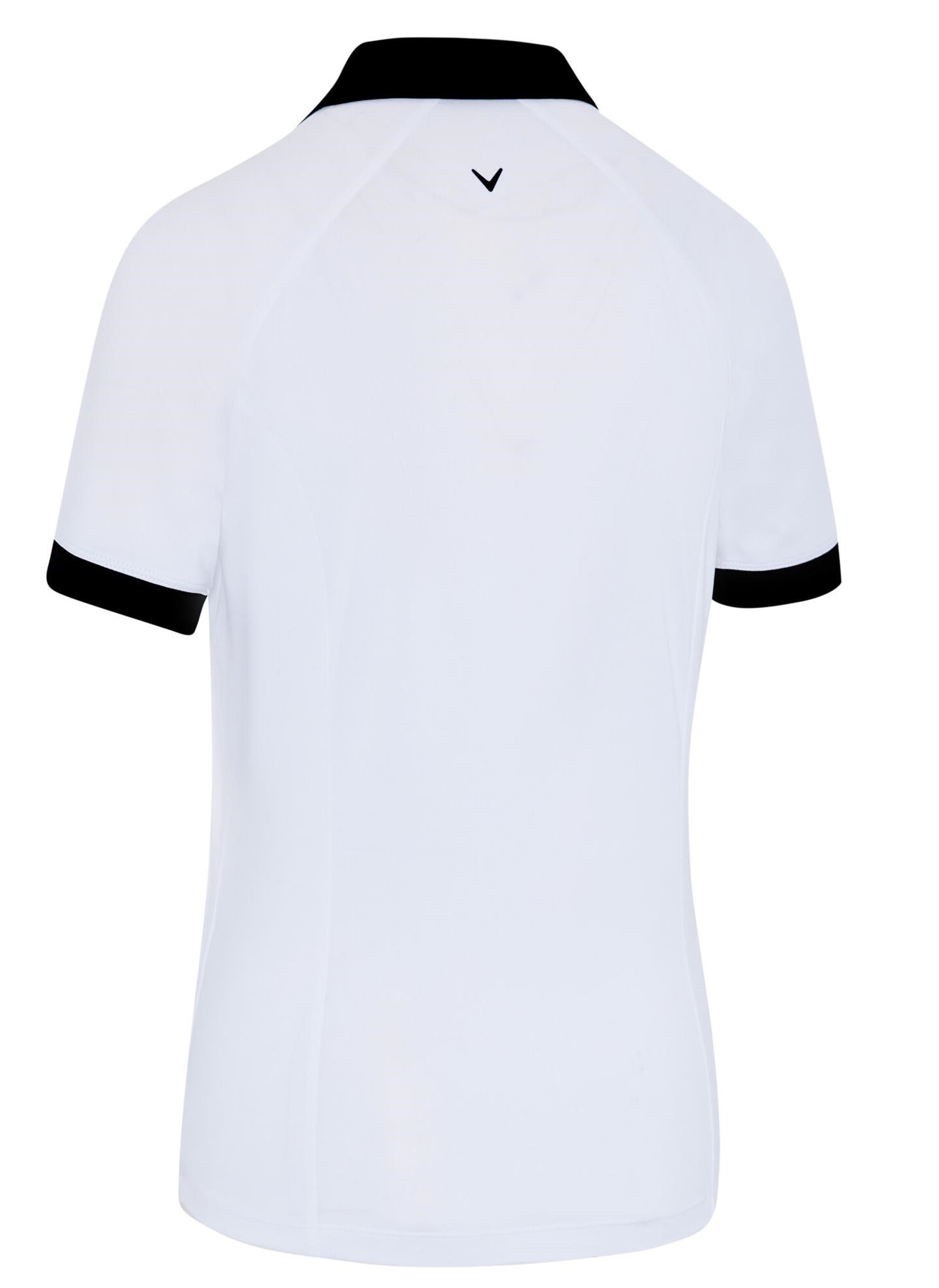 Callaway V-Placket Colorblock Damen Poloshirt, weiss/schwarz