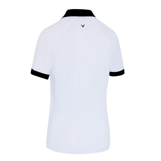 Callaway V-Placket Colorblock Damen Poloshirt, weiss/schwarz