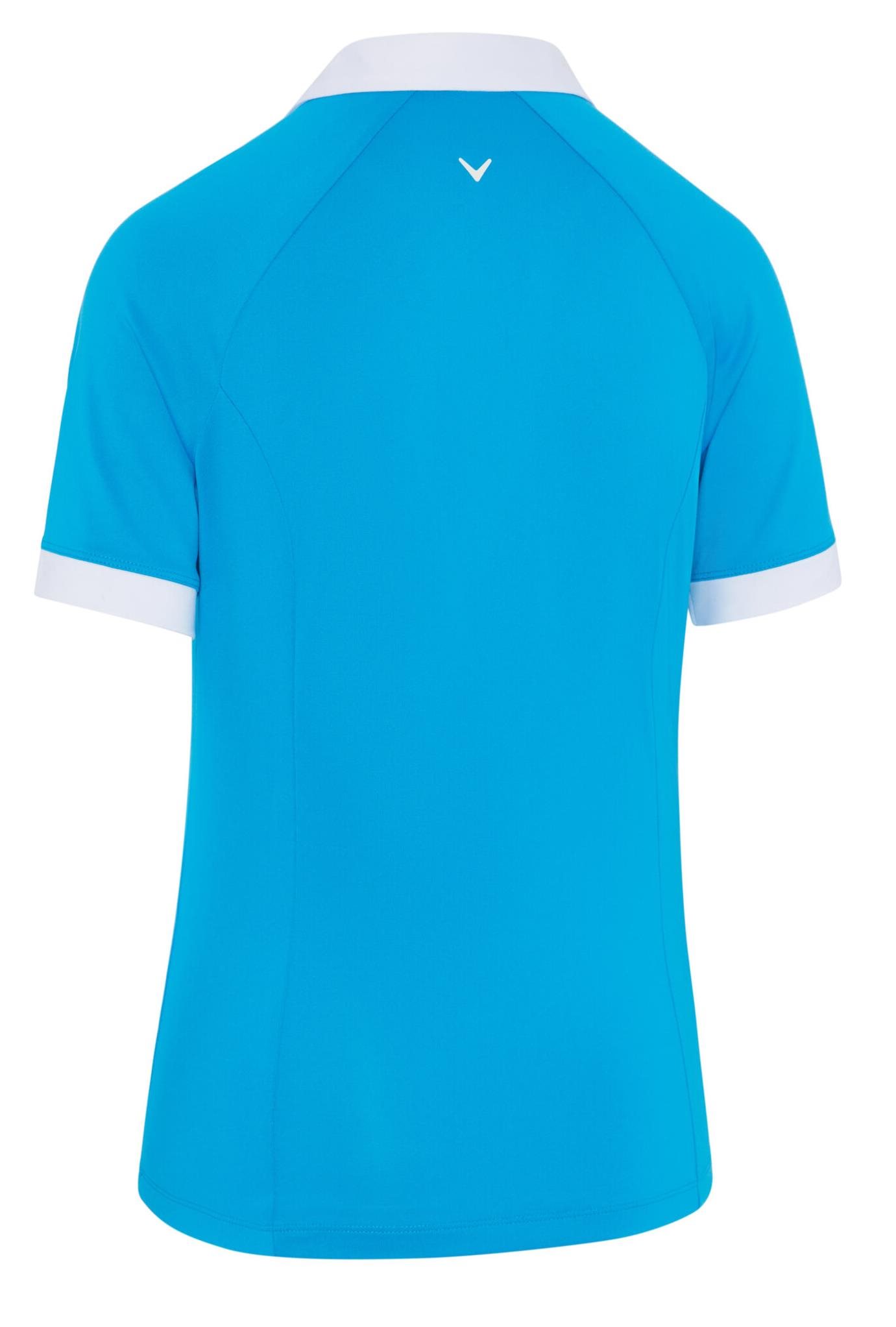 Callaway V-Placket Colorblock Damen Poloshirt, blau