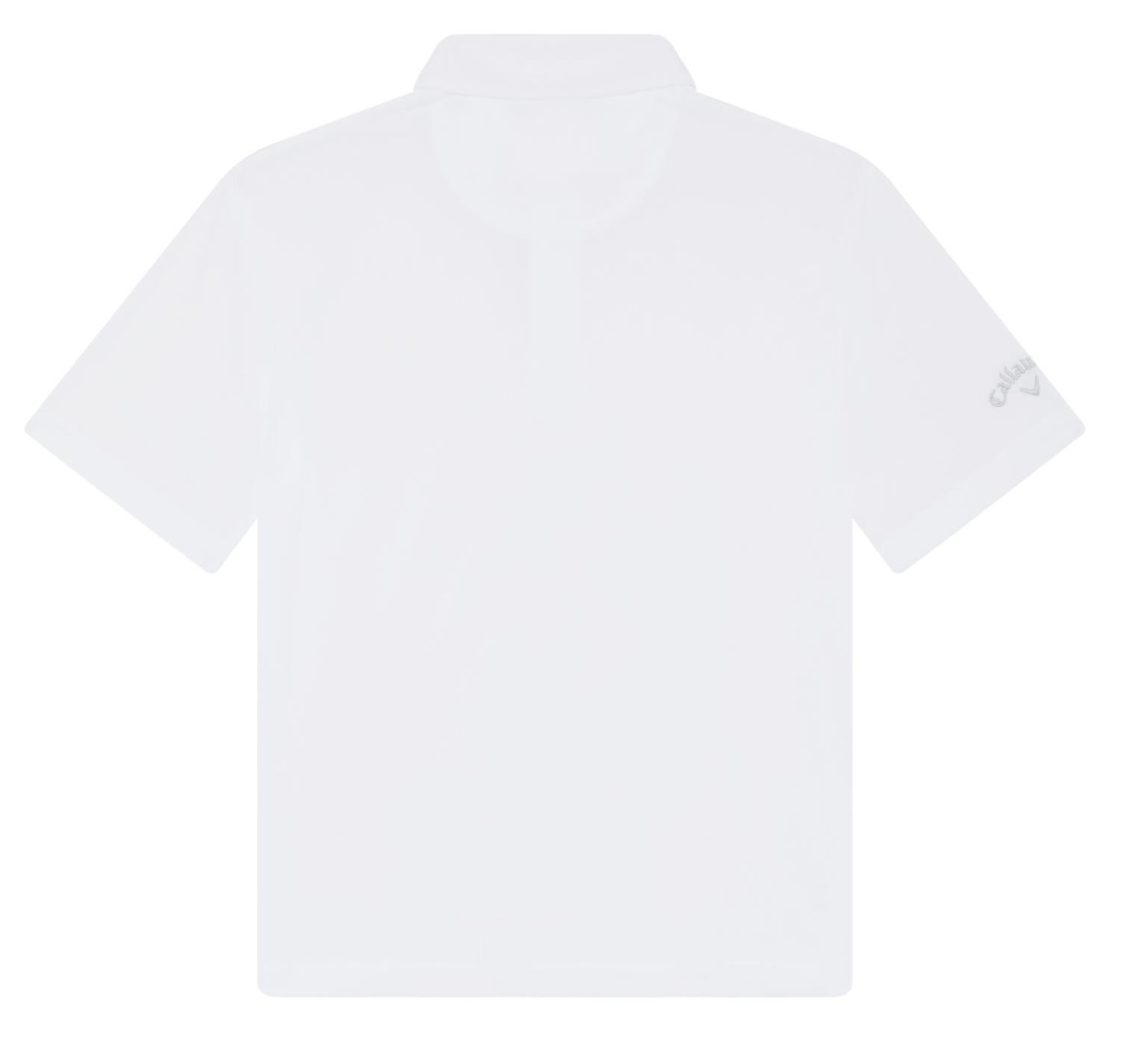 Callaway Unisex Solid Junior Poloshirt, weiss
