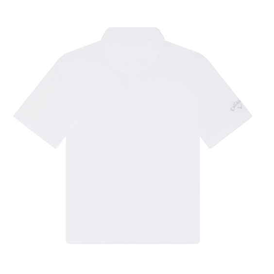 Callaway Unisex Solid Junior Poloshirt, weiss