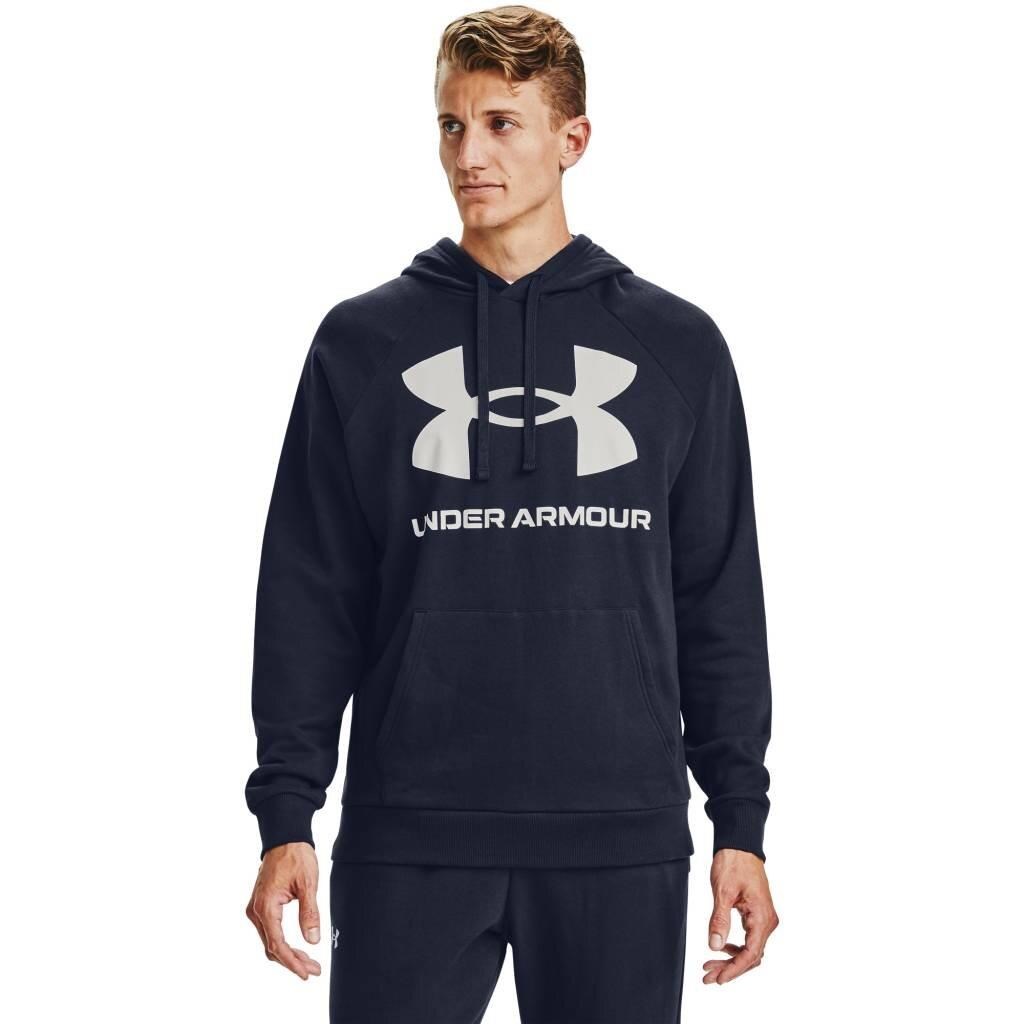 Under Armour Rival Fleece Big Logo Hoodie Herren Sweatshirt, dunkelblau