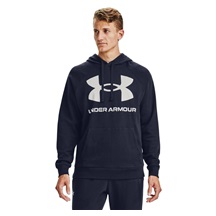 Under Armour Rival Fleece Big Logo Hoodie Herren Sweatshirt, dunkelblau