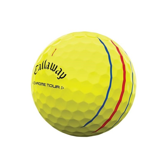 Callaway Chrome Tour Triple Track Golfbälle, gelb