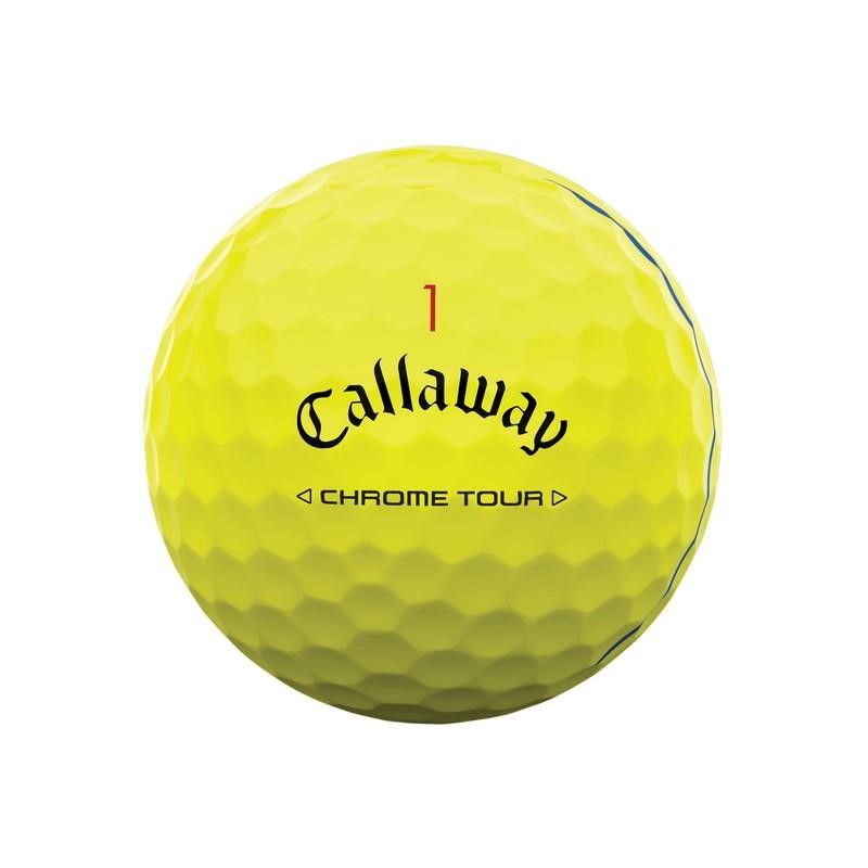 Callaway Chrome Tour Triple Track Golfbälle, gelb