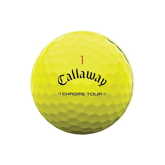 Callaway Chrome Tour Triple Track Golfbälle, gelb