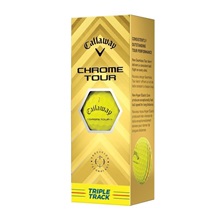 Callaway Chrome Tour Triple Track Golfbälle, gelb