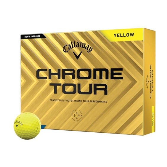 Callaway Chrome Tour Golfbälle, gelb