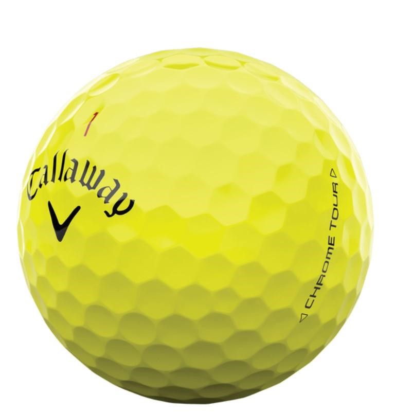 Callaway Chrome Tour Golfbälle, gelb