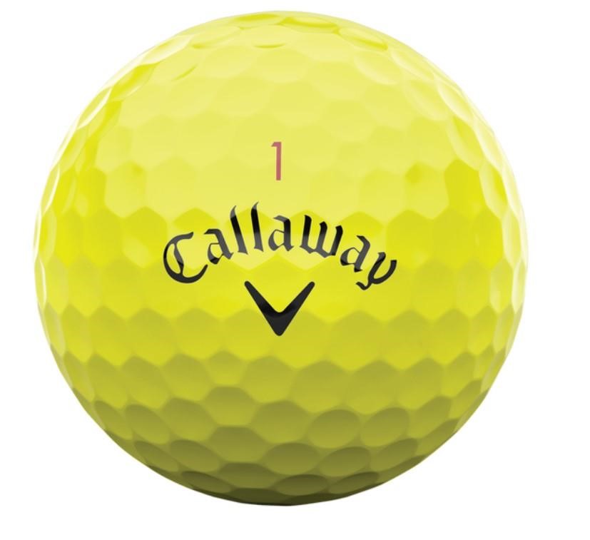 Callaway Chrome Tour Golfbälle, gelb