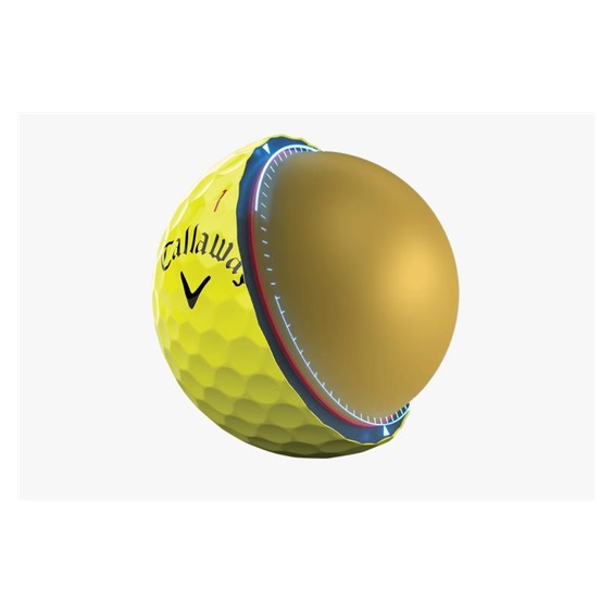 Callaway Chrome Tour Golfbälle, gelb