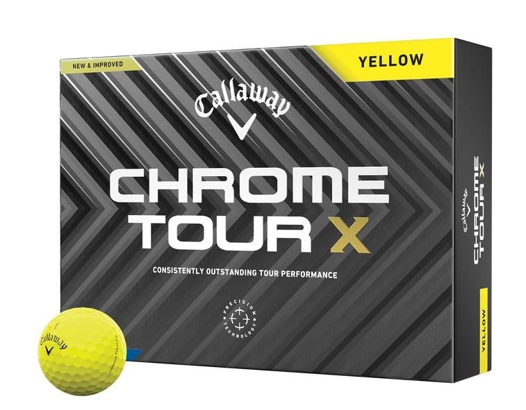 Callaway Chrome Tour X Golfbälle, gelb