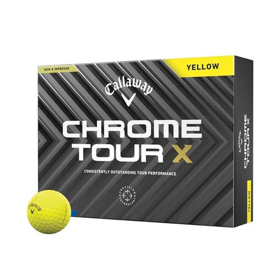 Callaway Chrome Tour X Golfbälle, gelb