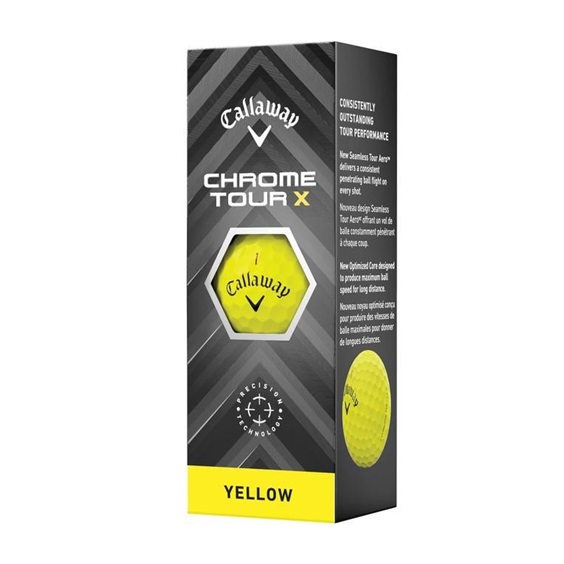 Callaway Chrome Tour X Golfbälle, gelb