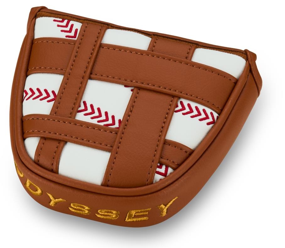 Odyssey Baseball Mallet Putter Headcover, braun/weiss
