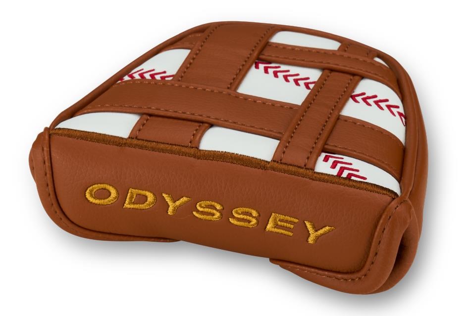 Odyssey Baseball Mallet Putter Headcover, braun/weiss