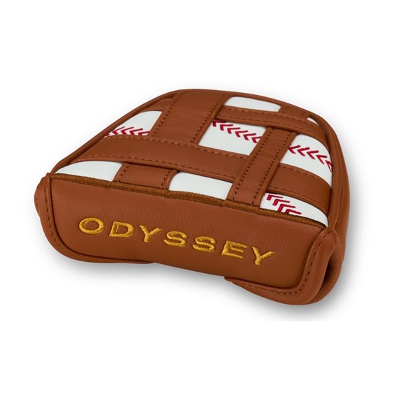 Odyssey Baseball Mallet Putter Headcover, braun/weiss