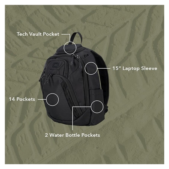Ogio Renegade Rustler Backpack 15L Rucksack, schwarz